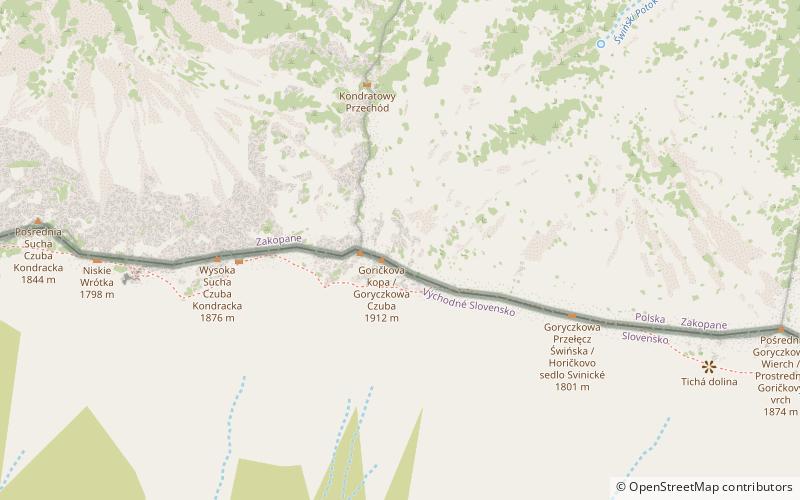 Goričkova kopa / Goryczkowa Czuba location map