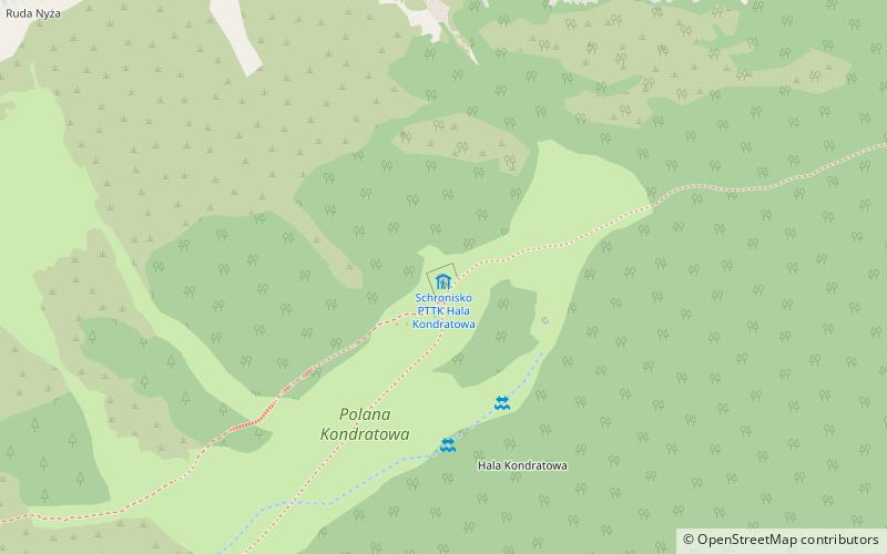 Shelter Hala Kondratowa location map