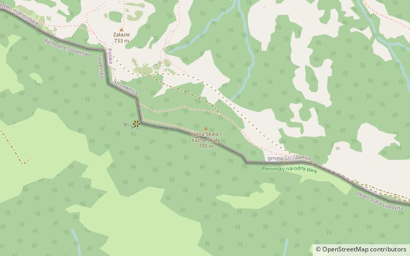 Łaźne Skały location map
