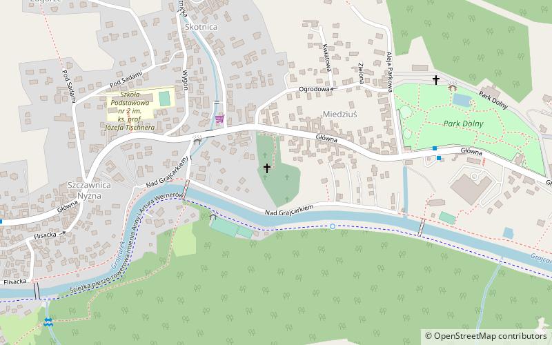 Cmentarz parafialny w Szczawnicy location map