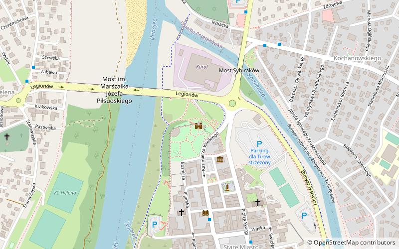 Nowy Sącz Castle location map