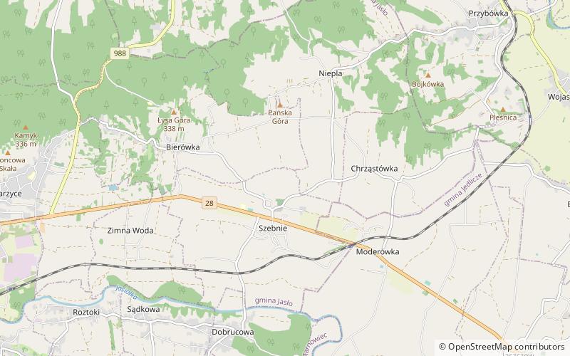 Szebnie concentration camp location map