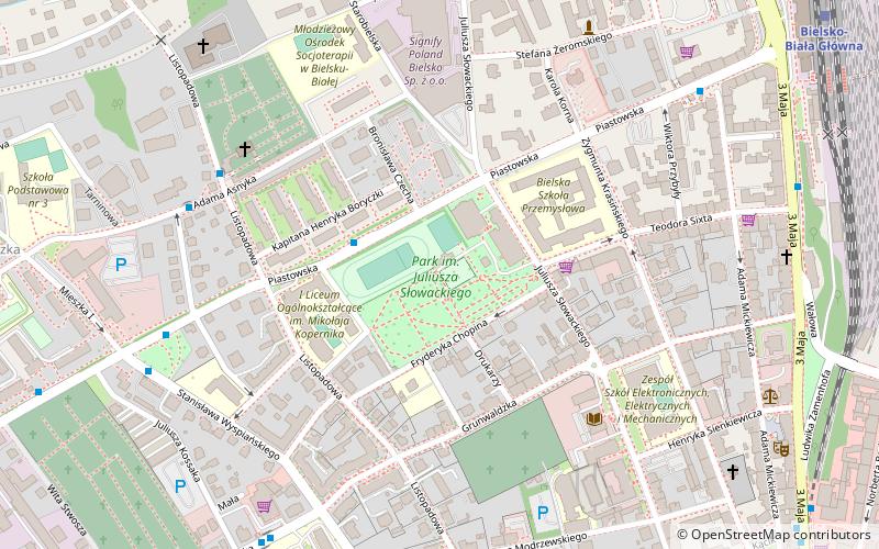 park im juliusza slowackiego bielsko biala location map