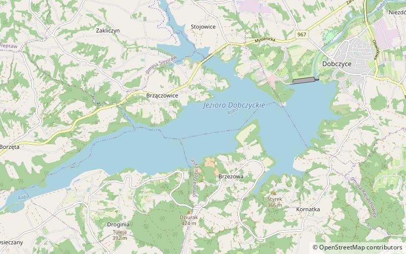 Lake Dobczyce location map