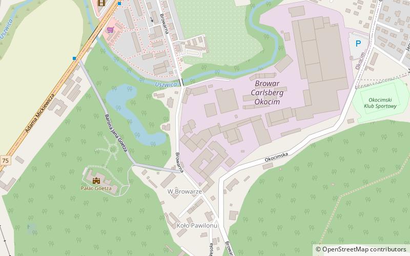 Browar Okocim location map