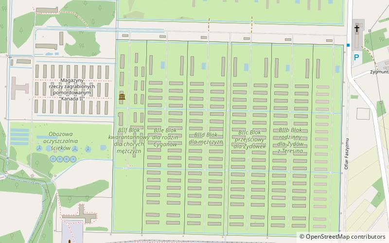 Auschwitz II concentration camp location map