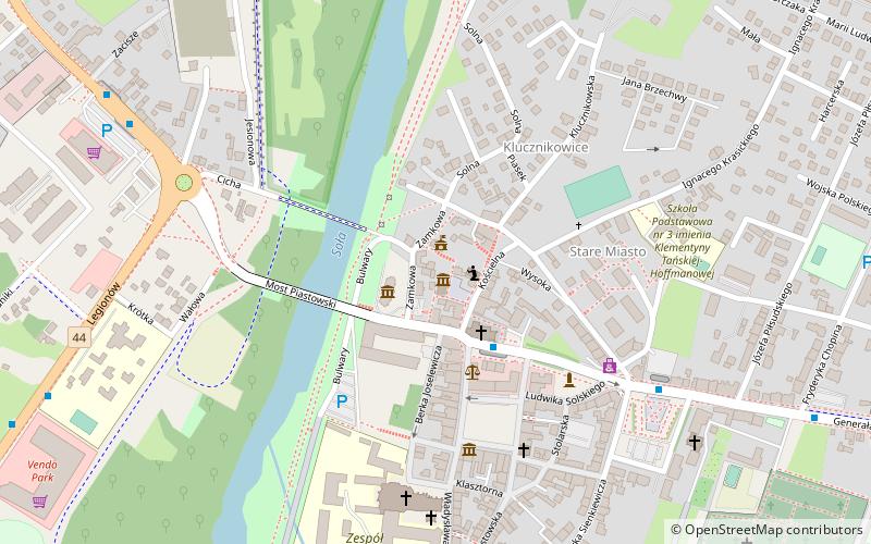 Jüdisches Zentrum in Oświęcim/Auschwitz location map