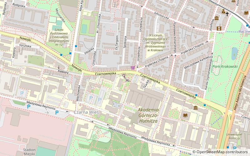 akademia gorniczo hutnicza im stanislawa staszica krakow location map