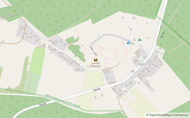 Rabsztyn Castle location map