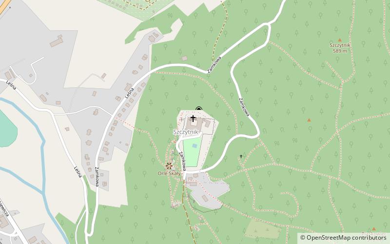 Zamek Leśna location map