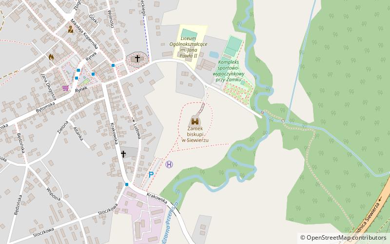 Siewierz Castle location map