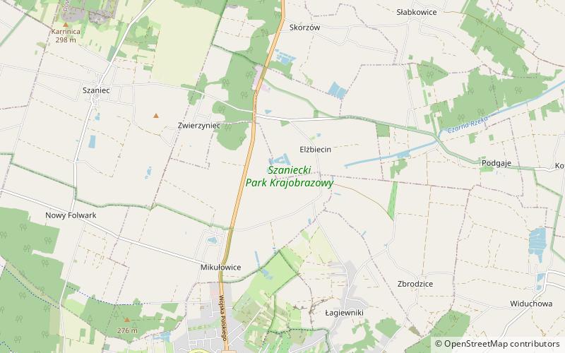 Szaniec Landscape Park location map