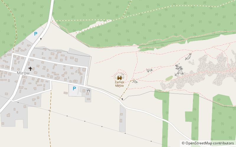 Mirów Castle location map