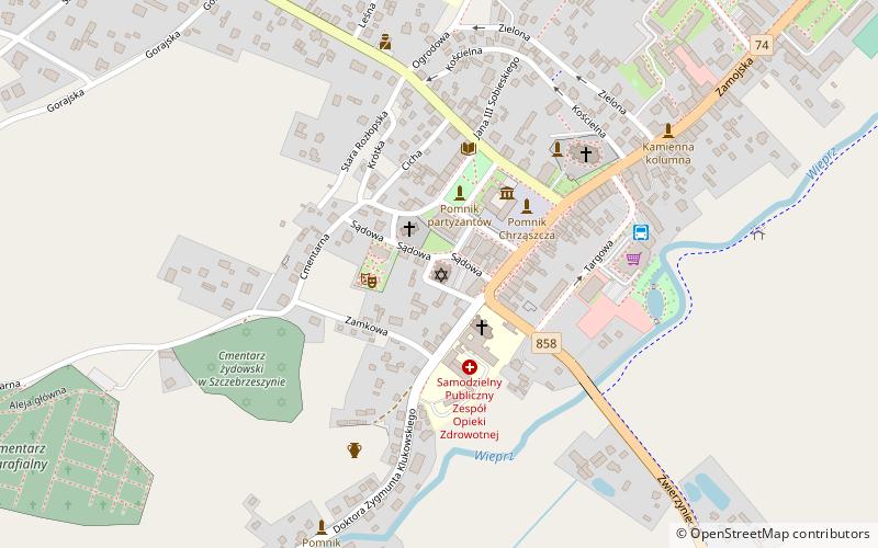 Synagoga location map