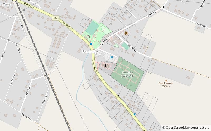 Kościół pw. Wszystkich Świetych w Brzezinach location map