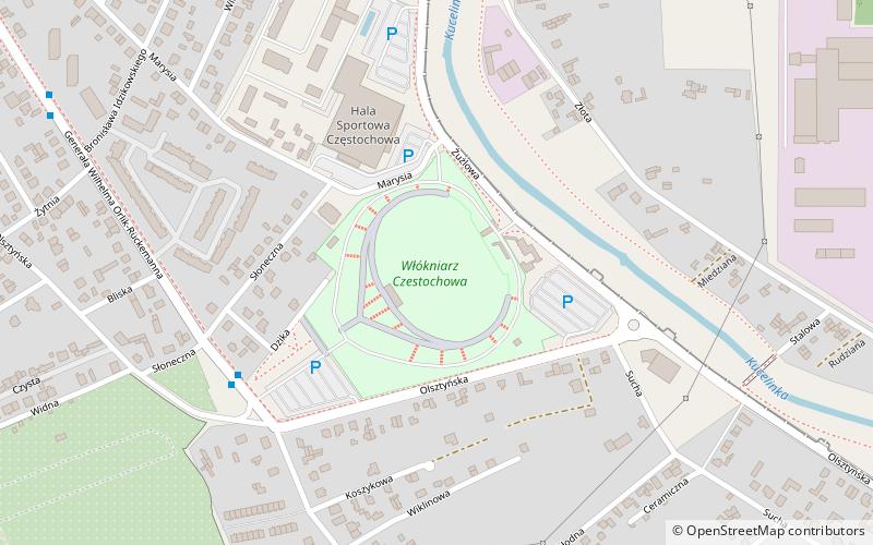 CKM Włókniarz Częstochowa location map