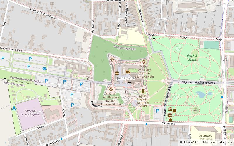 muzeum 600 lecia jasnej gory czestochowa location map