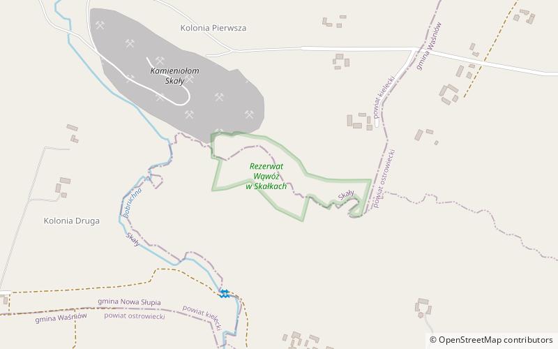 Rezerwat przyrody Wąwóz w Skałach location map