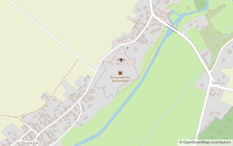 Danków Castle location map
