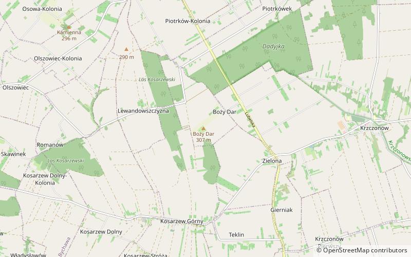 Boży Dar transmitter location map