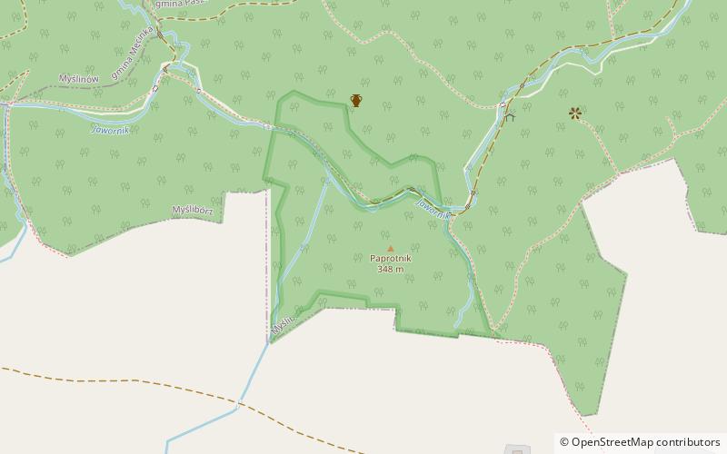 Rezerwat Wąwóz Myśliborski location map