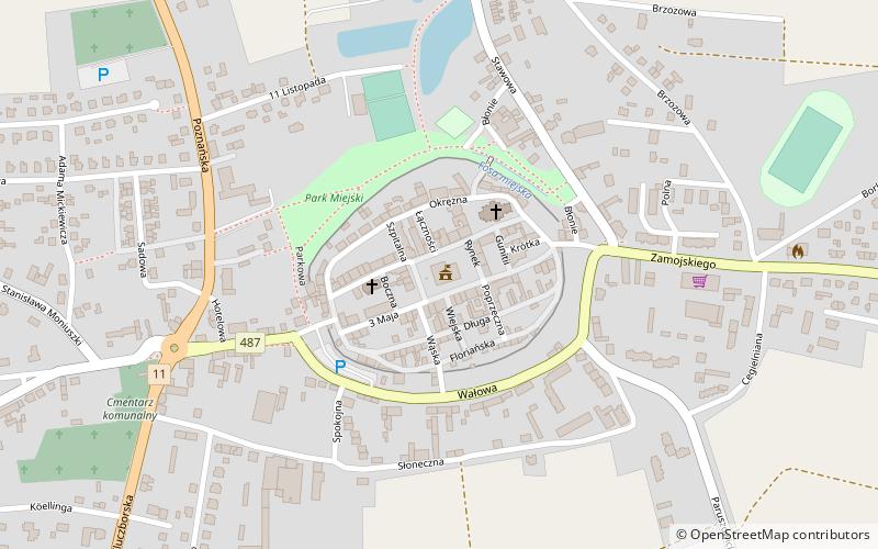Byczyna Town Hall location map
