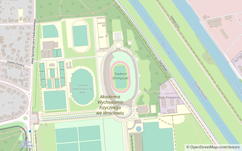 Stade olympique de Wrocław location map