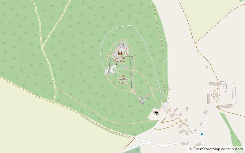Grodziec castle location map