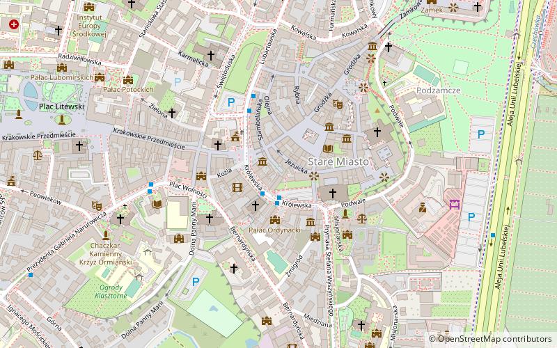 baszta gotycka lublin location map