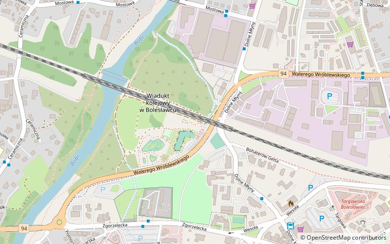 Bolesławiec rail viaduct location map