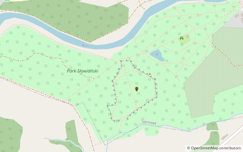 Chrobry fortified village in Szprotawa location map
