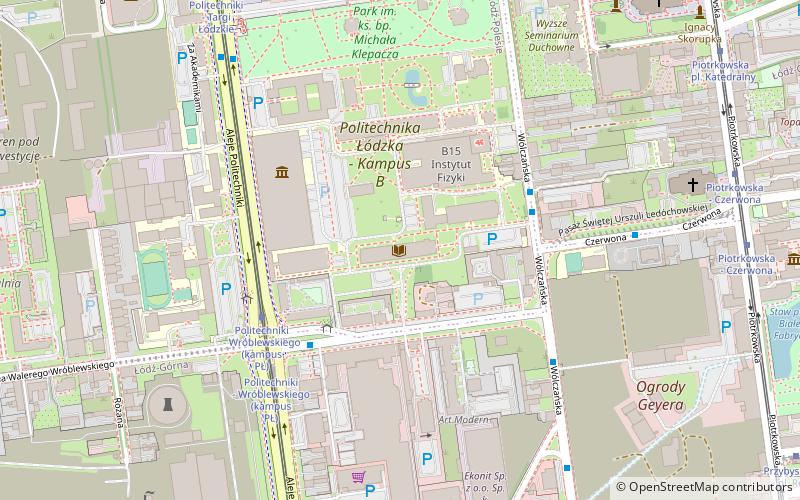 Łódź University of Technology Library location map