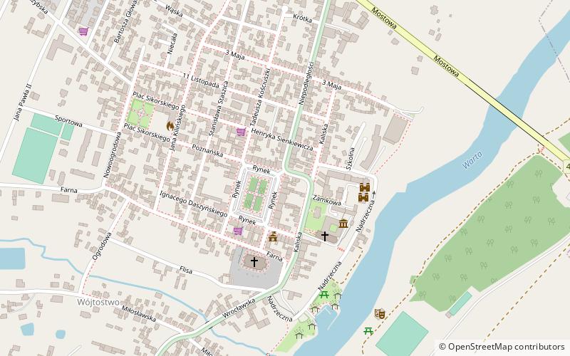 Arcade house, Pyzdry location map