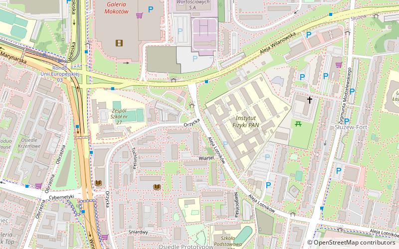 sluzewiec varsovie location map