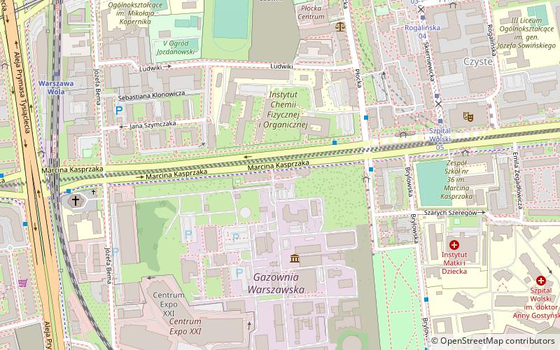 Warsaw Gasworks Museum location map