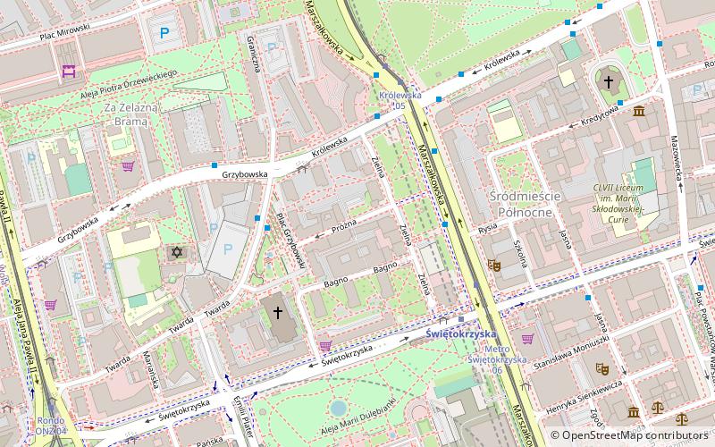 Próżna Street location map