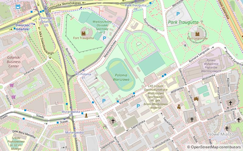Stadion Polonii Warszawa location map