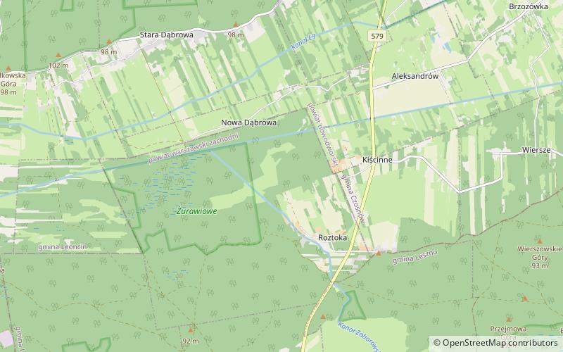 Kampinos Forest location map