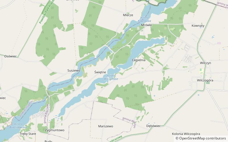 Wilczyńskie Lake location map