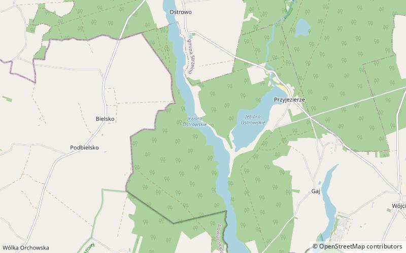 Ostrowskie Lake location map