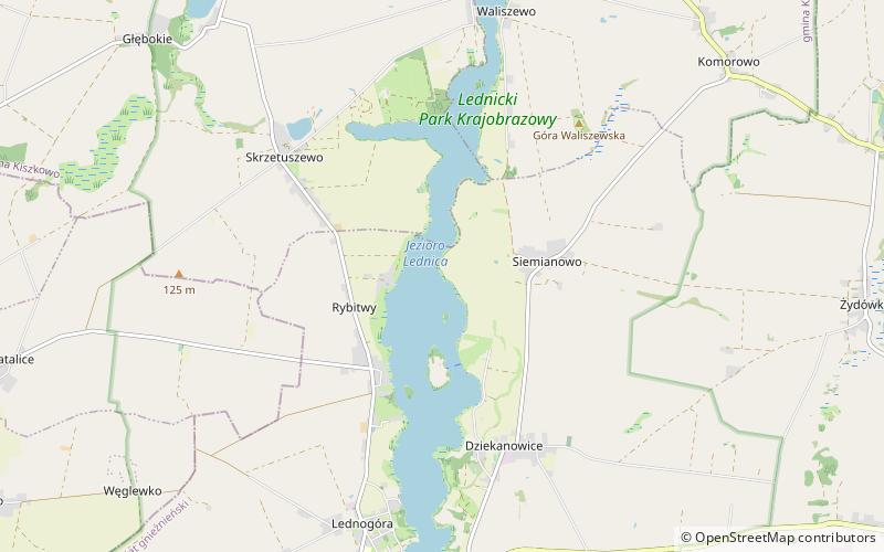 Lednica Lake location map