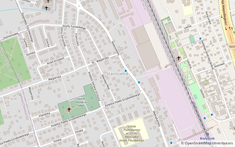 osiedle starosielce bialystok location map