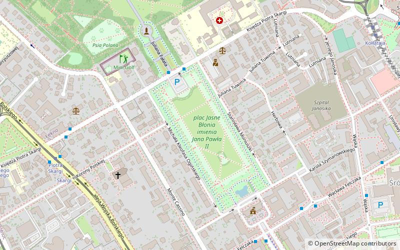 Jasne Błonia Square location map