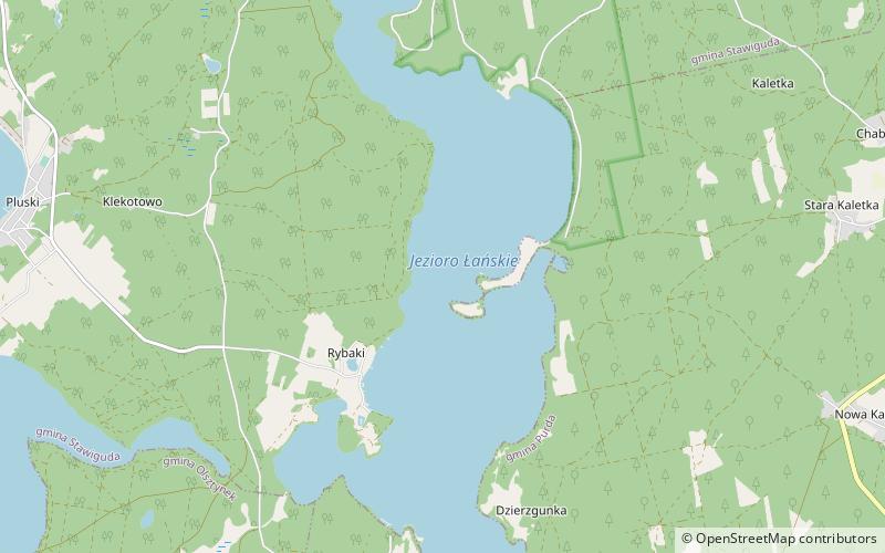 Łańskie Lake location map