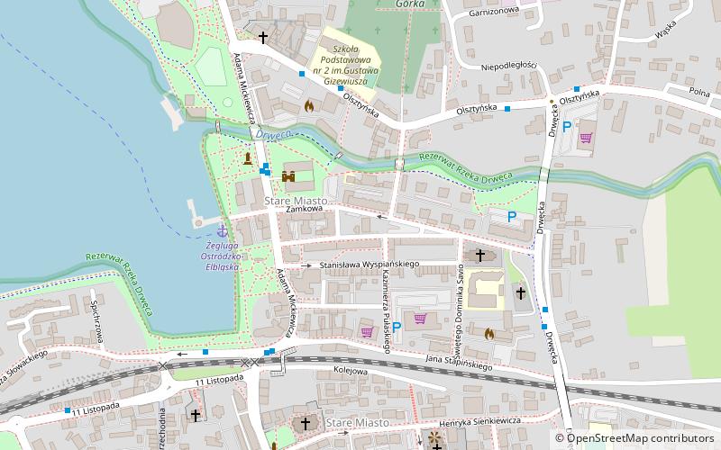 Ostróda Castle location map