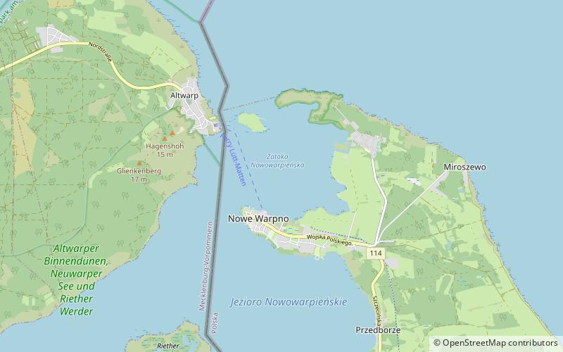 Nowe Warpno Bay location map