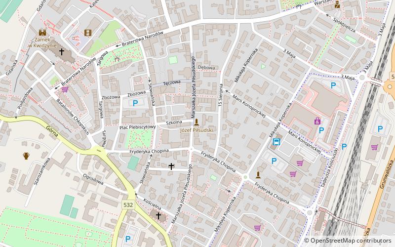jozef pilsudski kwidzyn location map