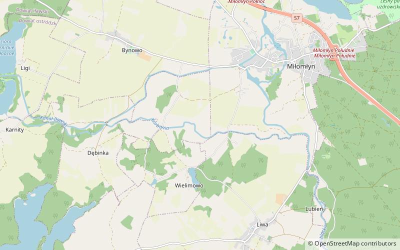 Miłomłyn location map