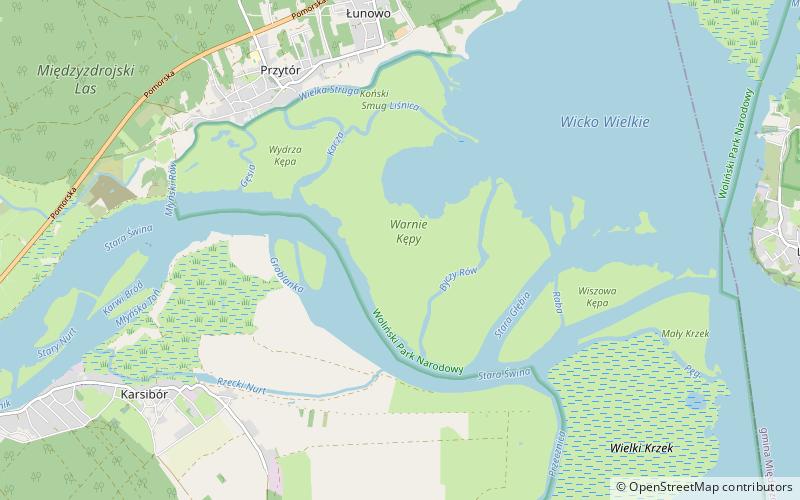 warnie kepy wolinski park narodowy location map