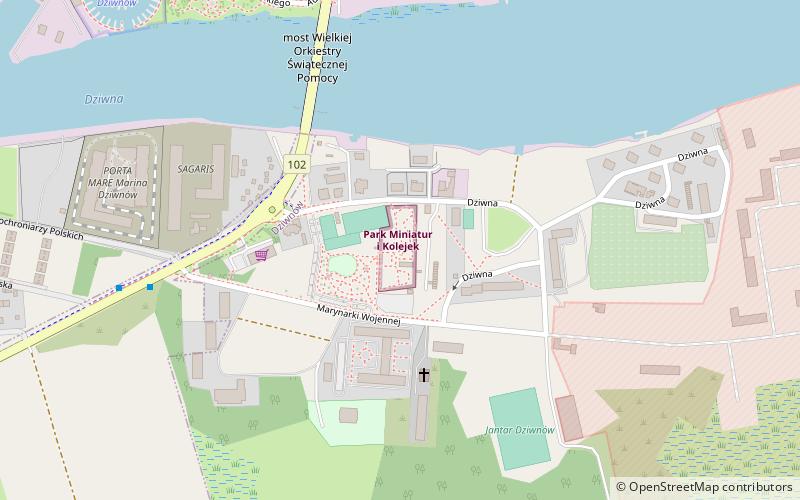park miniatur i kolejek dziwnow location map